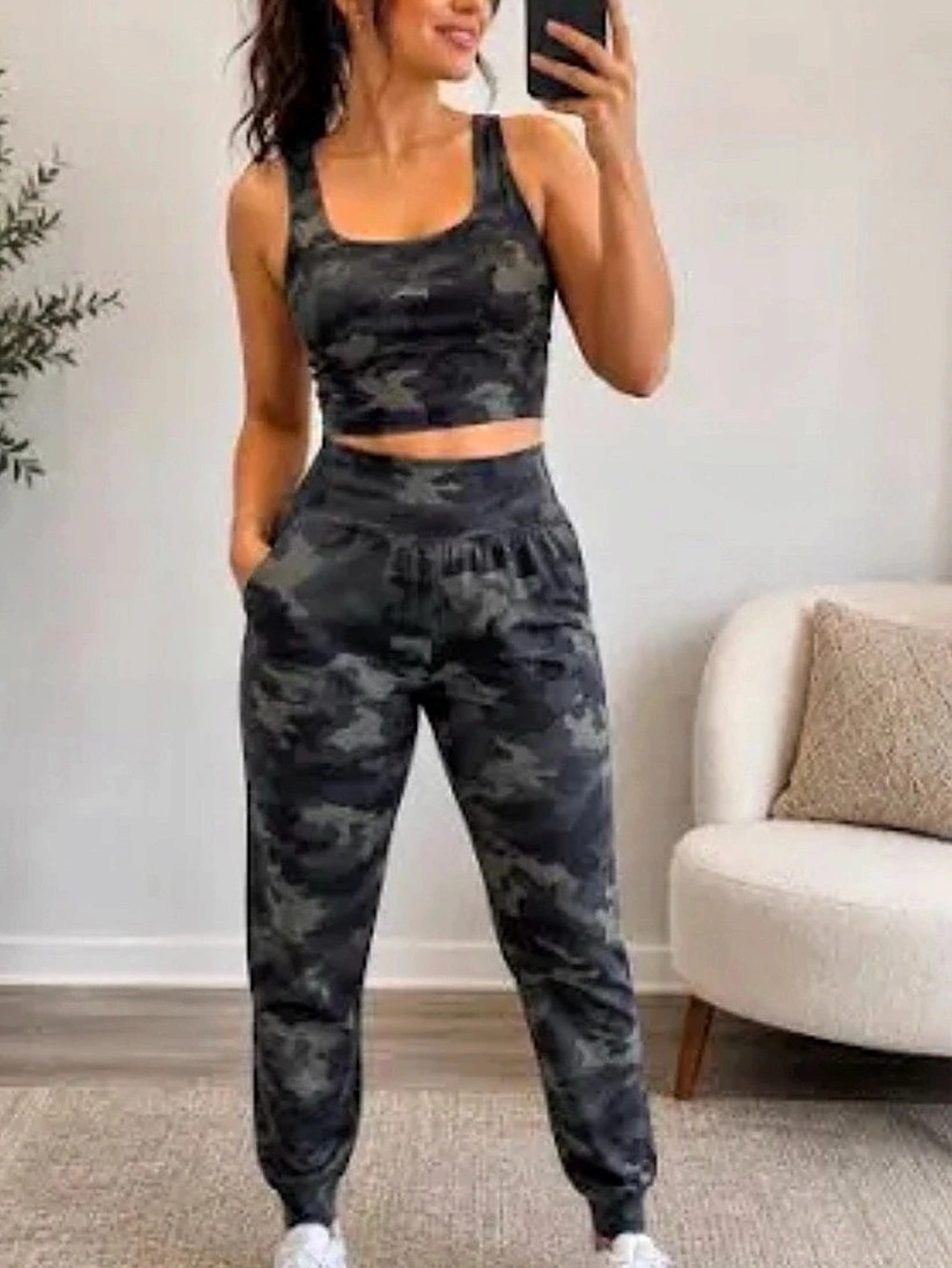 Old Navy High-Waisted PowerSoft Jogger Camo Pants